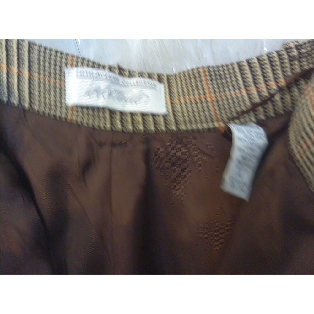 Vintage Fifth Avenue Collection Lord & Taylor Plaid Tweed Pants Trousers Size 4 - Picture 4 of 6